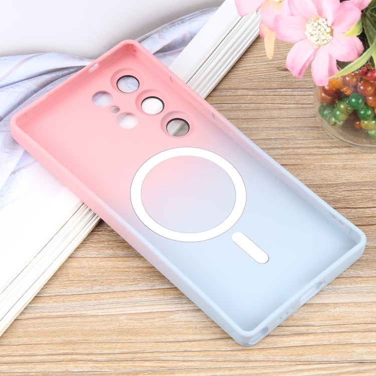 For Samsung Galaxy S25 Ultra 5G Liquid TPU Silicone Gradient MagSafe Phone Case