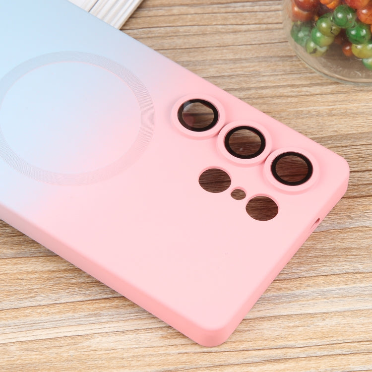 For Samsung Galaxy S25 Ultra 5G Liquid TPU Silicone Gradient MagSafe Phone Case
