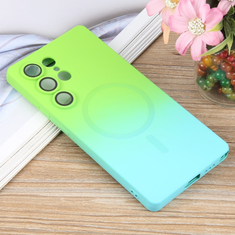 For Samsung Galaxy S25 Ultra 5G Liquid TPU Silicone Gradient MagSafe Phone Case