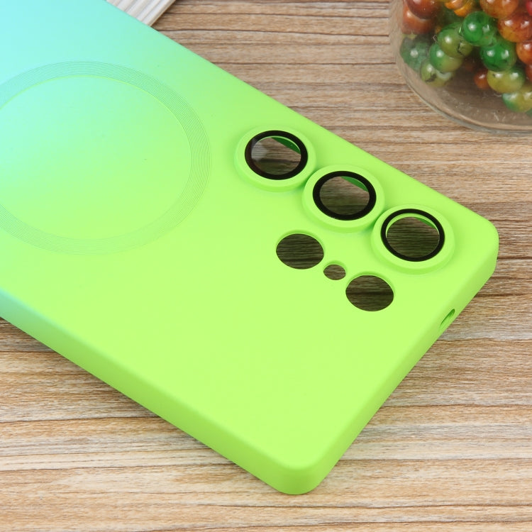 For Samsung Galaxy S25 Ultra 5G Liquid TPU Silicone Gradient MagSafe Phone Case