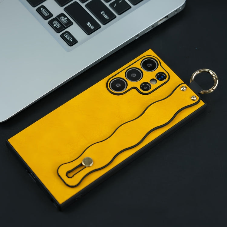 For Samsung Galaxy S21 5G Wavy Wristband Bracket TPU Phone Case