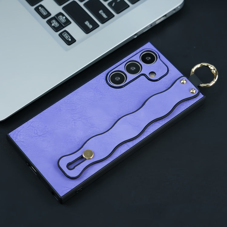 For Samsung Galaxy S24 5G Wavy Wristband Bracket TPU Phone Case