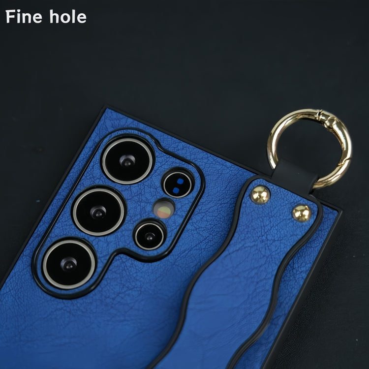 For Samsung Galaxy S21 Ultra 5G Wavy Wristband Bracket TPU Phone Case