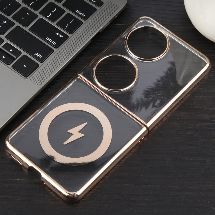 For Huawei Pocket 2 6D Glossy Electroplated PC MagSafe Phone Case