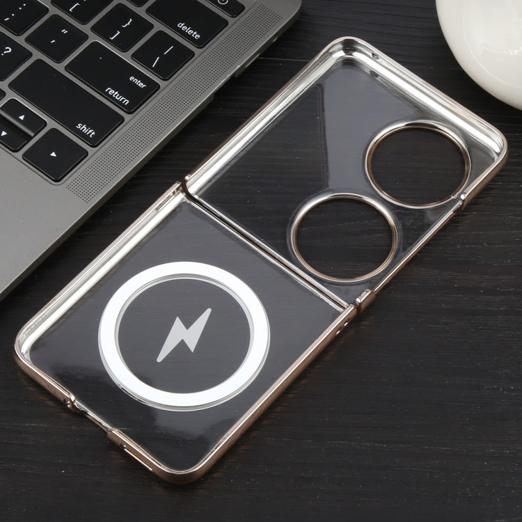 For Huawei Pocket 2 6D Glossy Electroplated PC MagSafe Phone Case