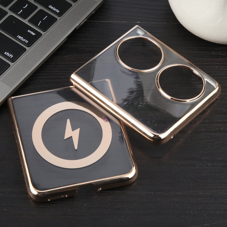 For Huawei Pocket 2 6D Glossy Electroplated PC MagSafe Phone Case