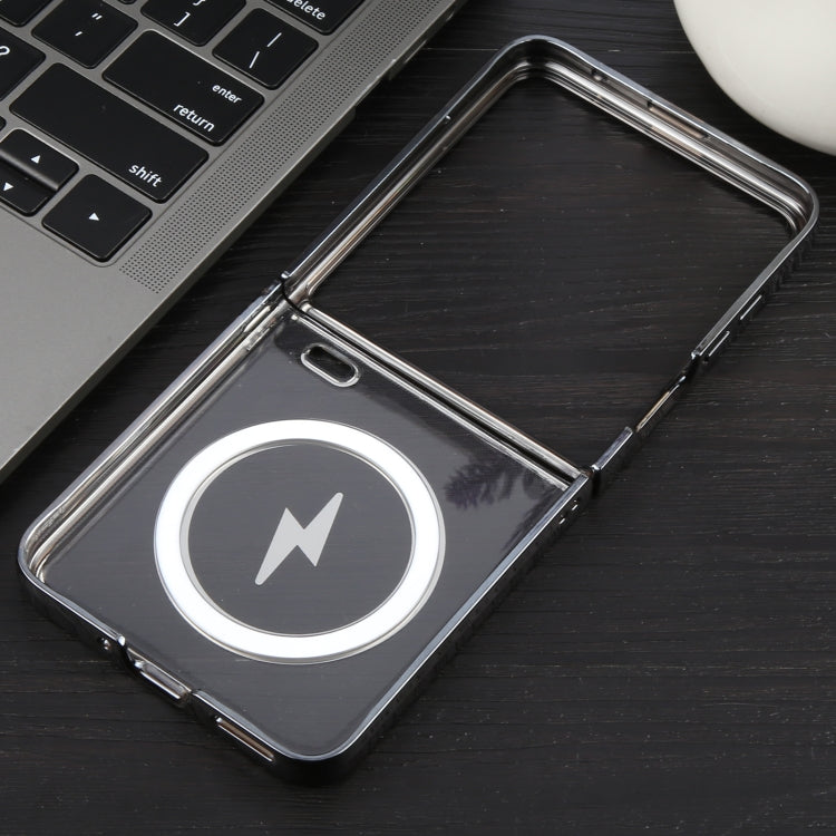 For Honor Magic V Flip 6D Glossy Electroplated PC MagSafe Phone Case