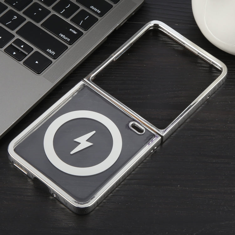 For Honor Magic V Flip 6D Glossy Electroplated PC MagSafe Phone Case