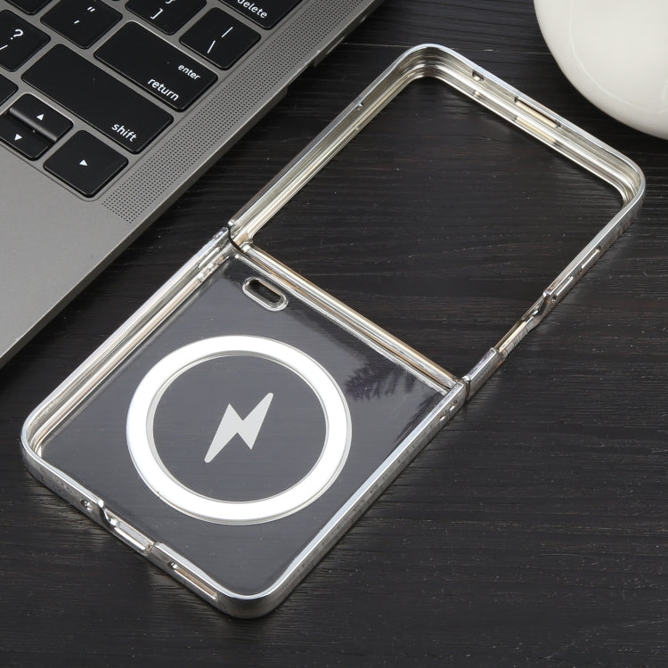 For Honor Magic V Flip 6D Glossy Electroplated PC MagSafe Phone Case