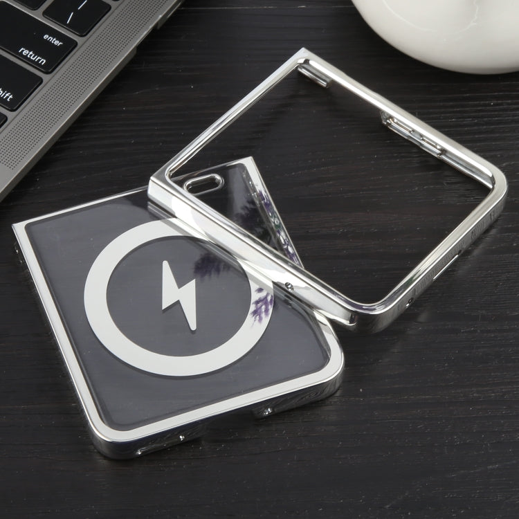 For Honor Magic V Flip 6D Glossy Electroplated PC MagSafe Phone Case
