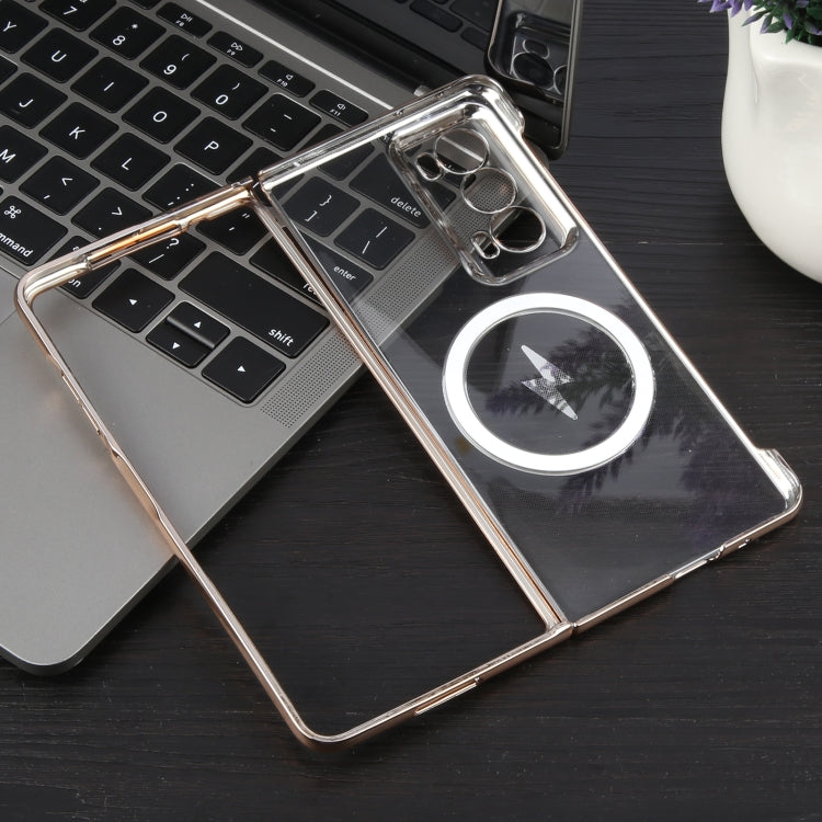 For Honor Magic V2 6D Glossy Electroplated PC MagSafe Phone Case