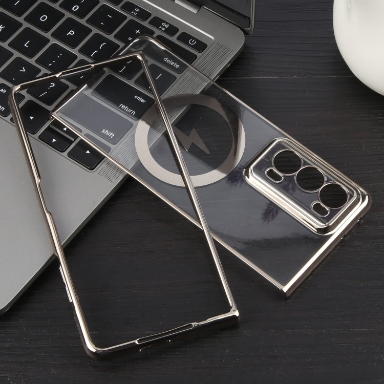 For Honor Magic V2 6D Glossy Electroplated PC MagSafe Phone Case
