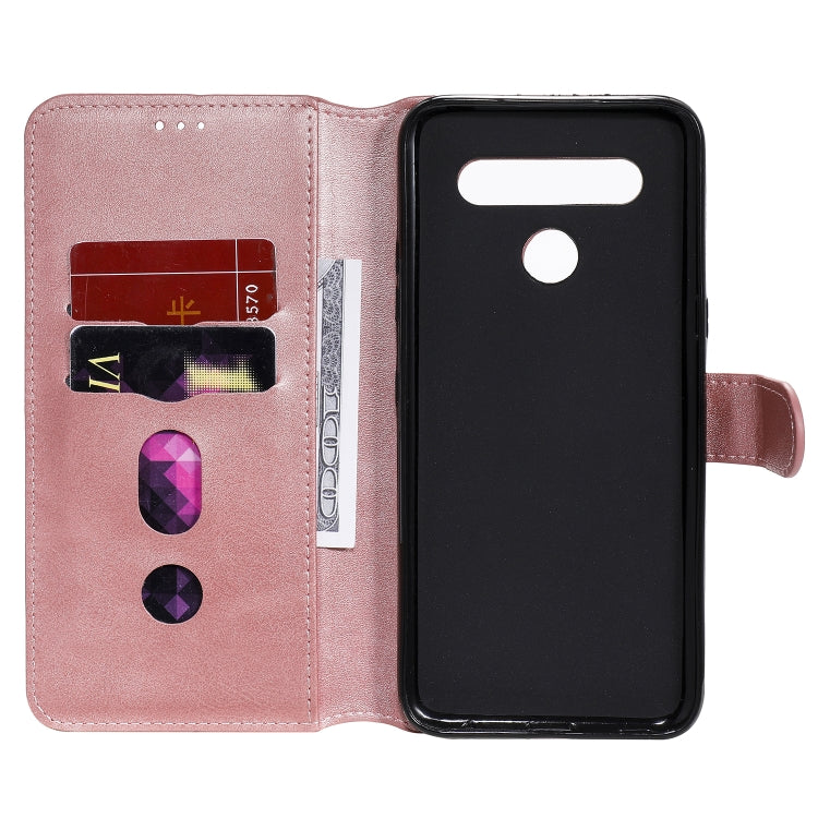 For LG K51S / Q51S Classic Calf Texture PU + TPU Horizontal Flip Leather Case, with Holder & Card Slots & Wallet