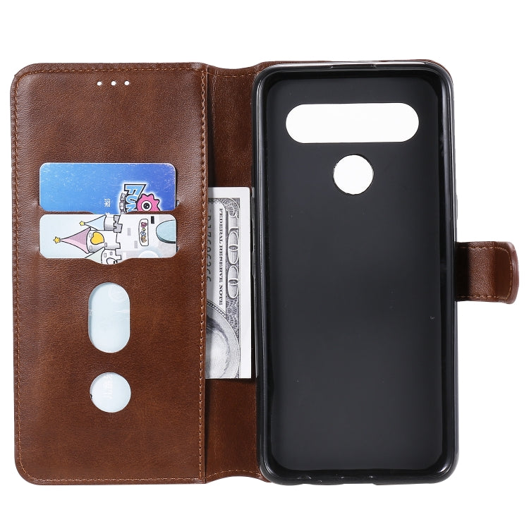 For LG K61 Classic Calf Texture PU + TPU Horizontal Flip Leather Case, with Holder & Card Slots & Wallet