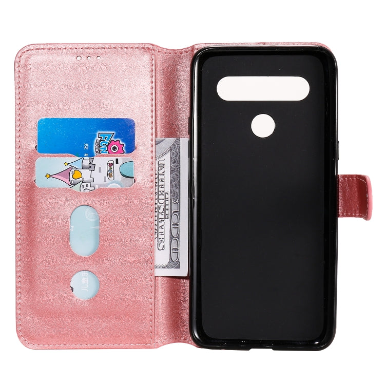 For LG K61 Classic Calf Texture PU + TPU Horizontal Flip Leather Case, with Holder & Card Slots & Wallet