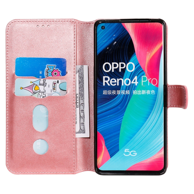 For OPPO Reno4 Pro 5G Classic Calf Texture PU + TPU Horizontal Flip Leather Case, with Holder & Card Slots & Wallet