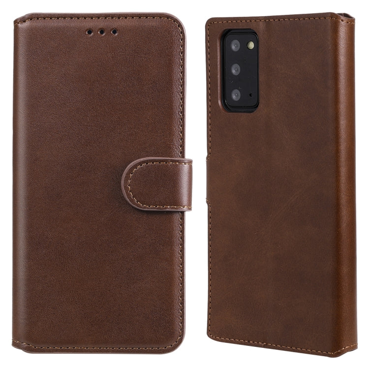 For Samsung Galaxy Note 20 Classic Calf Texture PU + TPU Horizontal Flip Leather Case, with Holder & Card Slots & Wallet