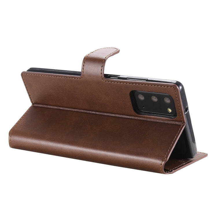 For Samsung Galaxy Note 20 Classic Calf Texture PU + TPU Horizontal Flip Leather Case, with Holder & Card Slots & Wallet