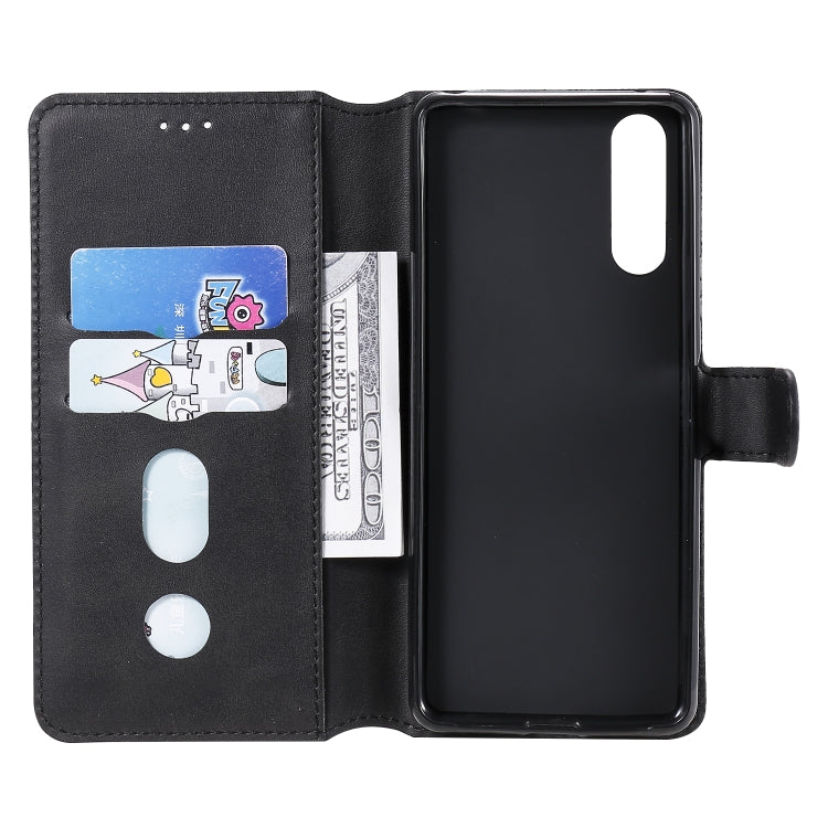 For Sony Xperia 10 II Classic Calf Texture PU + TPU Horizontal Flip Leather Case, with Holder & Card Slots & Wallet