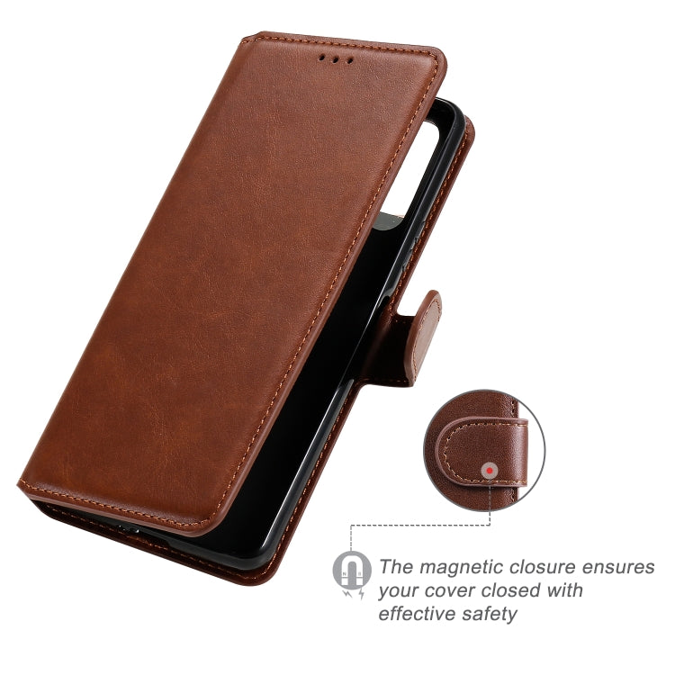 For Sony Xperia 10 II Classic Calf Texture PU + TPU Horizontal Flip Leather Case, with Holder & Card Slots & Wallet