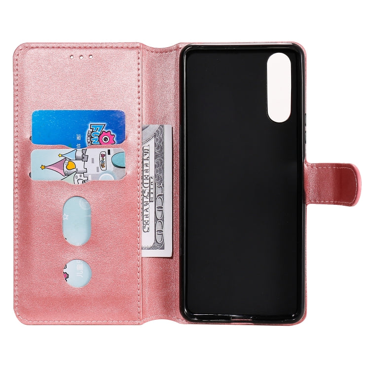 For Sony Xperia 10 II Classic Calf Texture PU + TPU Horizontal Flip Leather Case, with Holder & Card Slots & Wallet