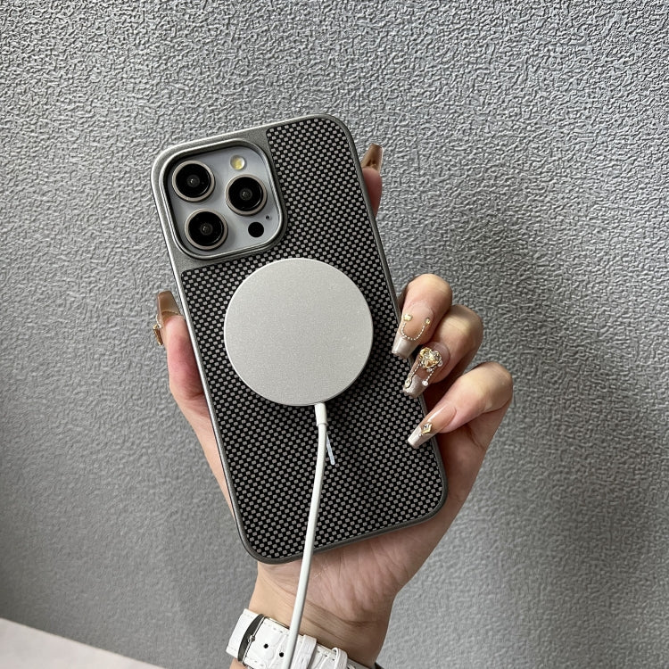 For iPhone 16 Pro Max Pita Series MagSafe TPU + PC Texture Phone Case