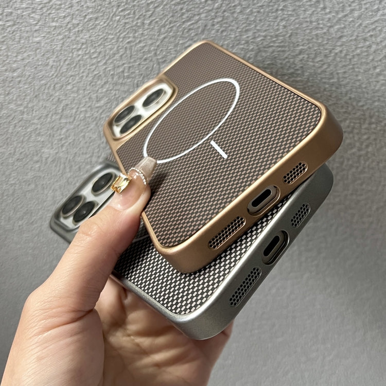 For iPhone 16 Pita Series MagSafe TPU + PC Texture Phone Case