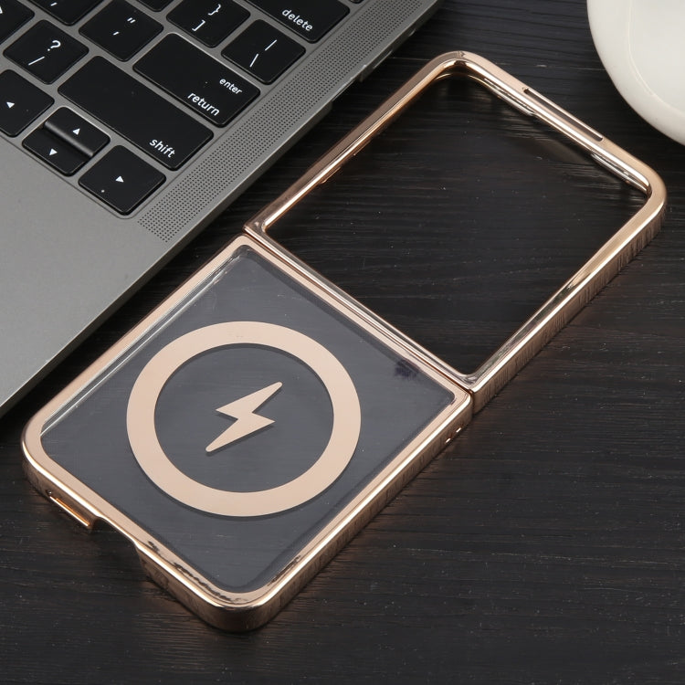 For Xiaomi Mix Flip 6D Glossy Electroplated PC MagSafe Phone Case