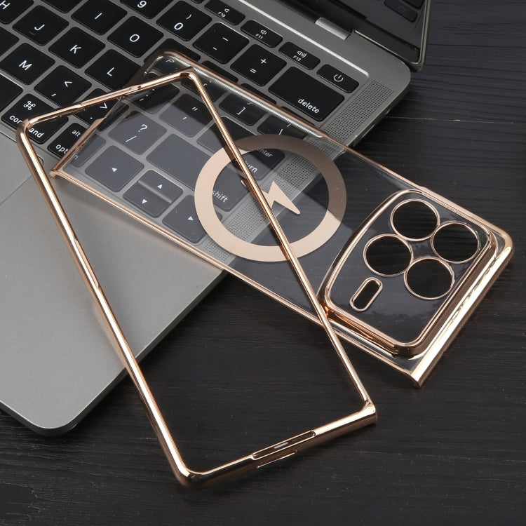 For Xiaomi Mix Fold 4 6D Glossy Electroplated PC MagSafe Phone Case
