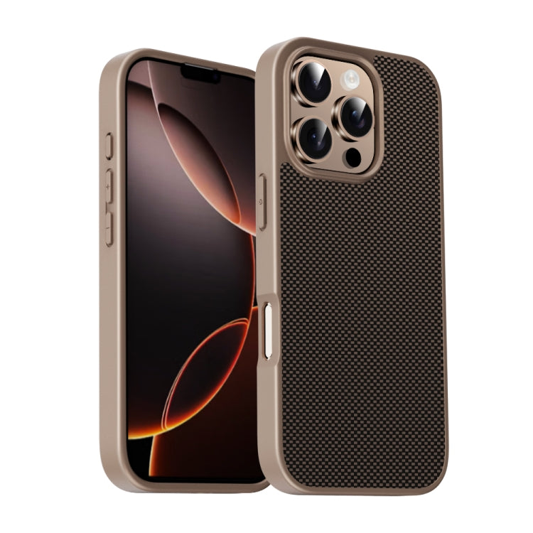 For iPhone 16 Pro Max Pita Series TPU + PC Texture Phone Case