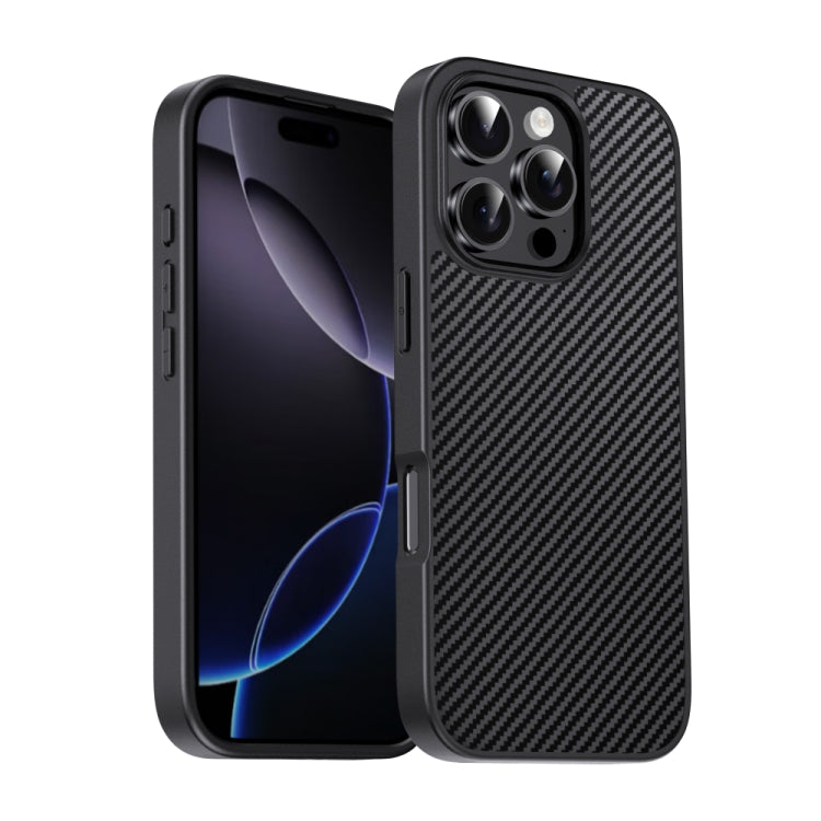 For iPhone 16 Pro Pita Series TPU + PC Texture Phone Case
