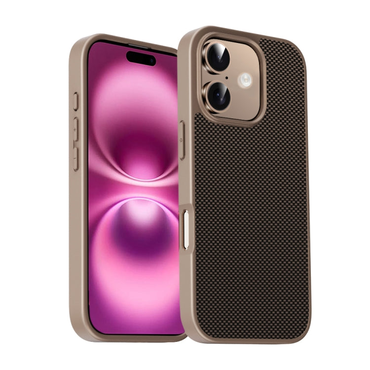For iPhone 16 Pita Series TPU + PC Texture Phone Case