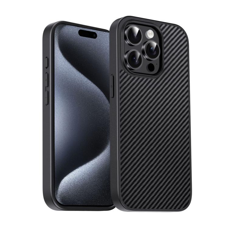 For iPhone 15 Pro Max Pita Series TPU + PC Texture Phone Case