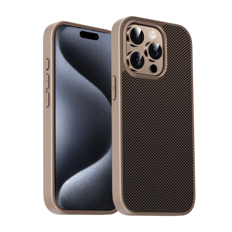 For iPhone 15 Pro Max Pita Series TPU + PC Texture Phone Case