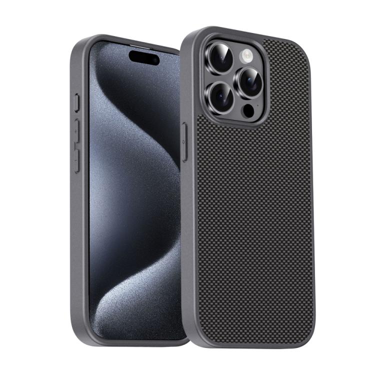 For iPhone 15 Pro Max Pita Series TPU + PC Texture Phone Case