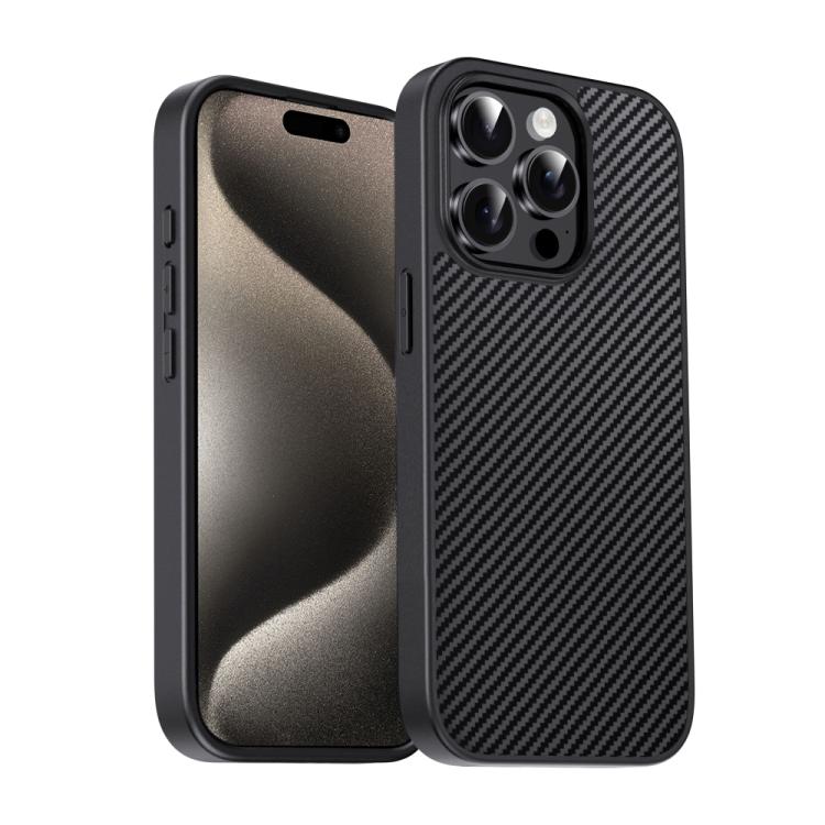 For iPhone 15 Pro Pita Series TPU + PC Texture Phone Case