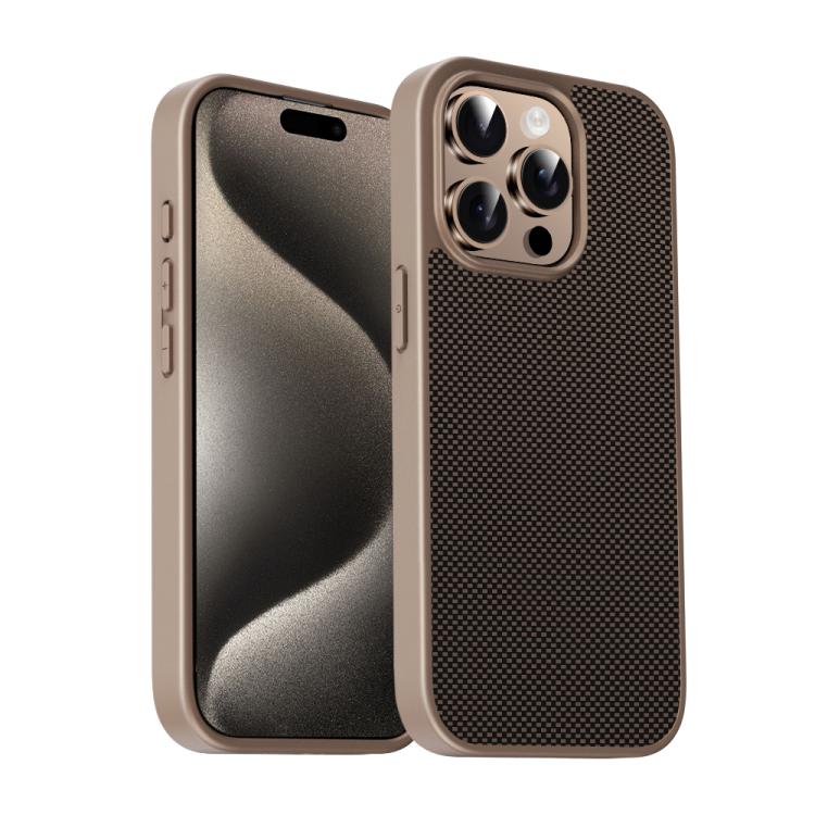 For iPhone 15 Pro Pita Series TPU + PC Texture Phone Case