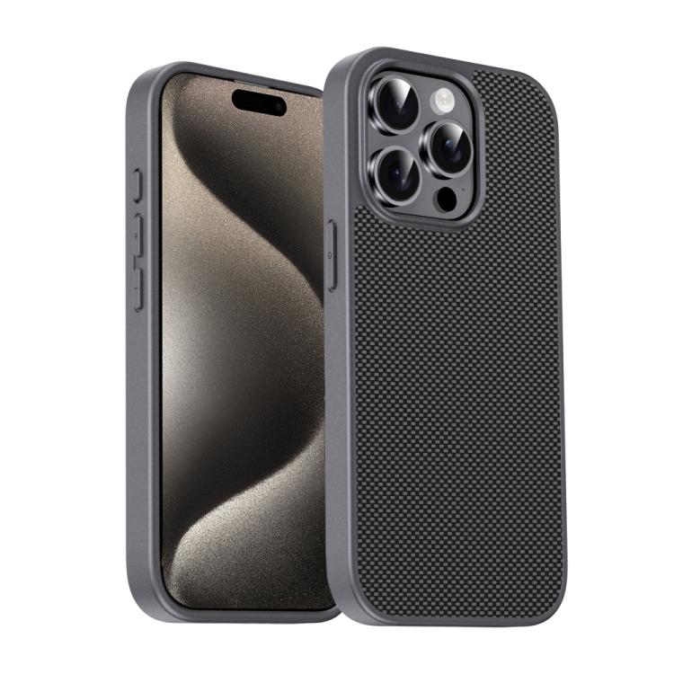 For iPhone 15 Pro Pita Series TPU + PC Texture Phone Case