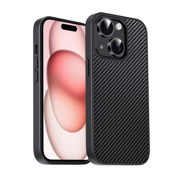 For iPhone 15 Pita Series TPU + PC Texture Phone Case