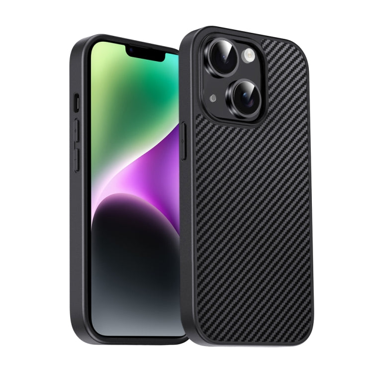 For iPhone 14 Pita Series TPU + PC Texture Phone Case