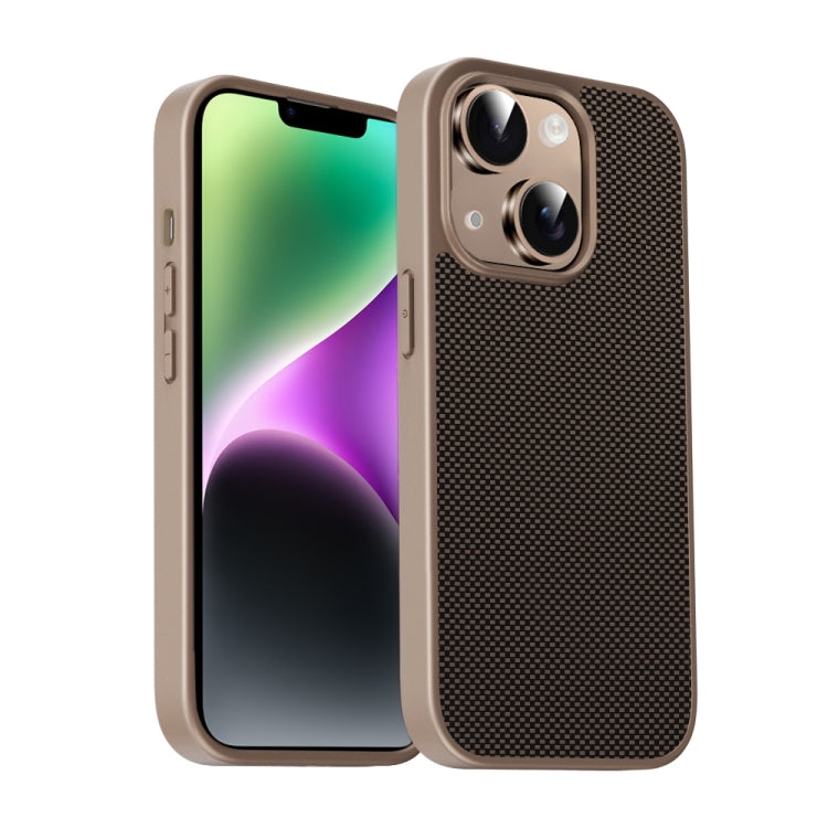 For iPhone 14 Pita Series TPU + PC Texture Phone Case