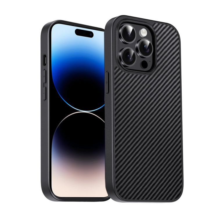 For iPhone 14 Pro Max Pita Series TPU + PC Texture Phone Case