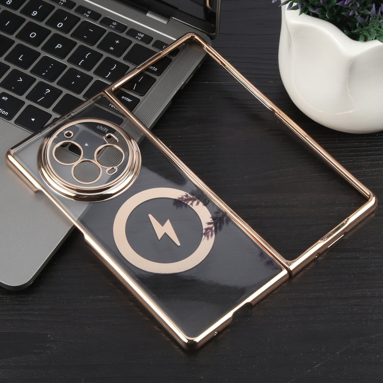 For vivo X Fold3 6D Glossy Electroplated PC MagSafe Phone Case
