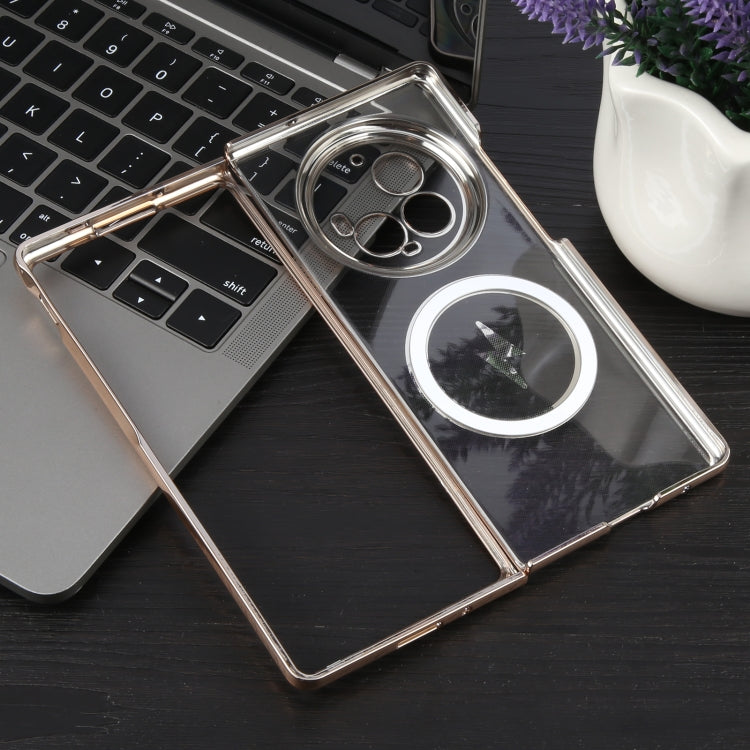 For vivo X Fold3 6D Glossy Electroplated PC MagSafe Phone Case
