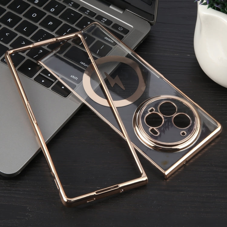 For vivo X Fold3 Pro 6D Glossy Electroplated PC MagSafe Phone Case
