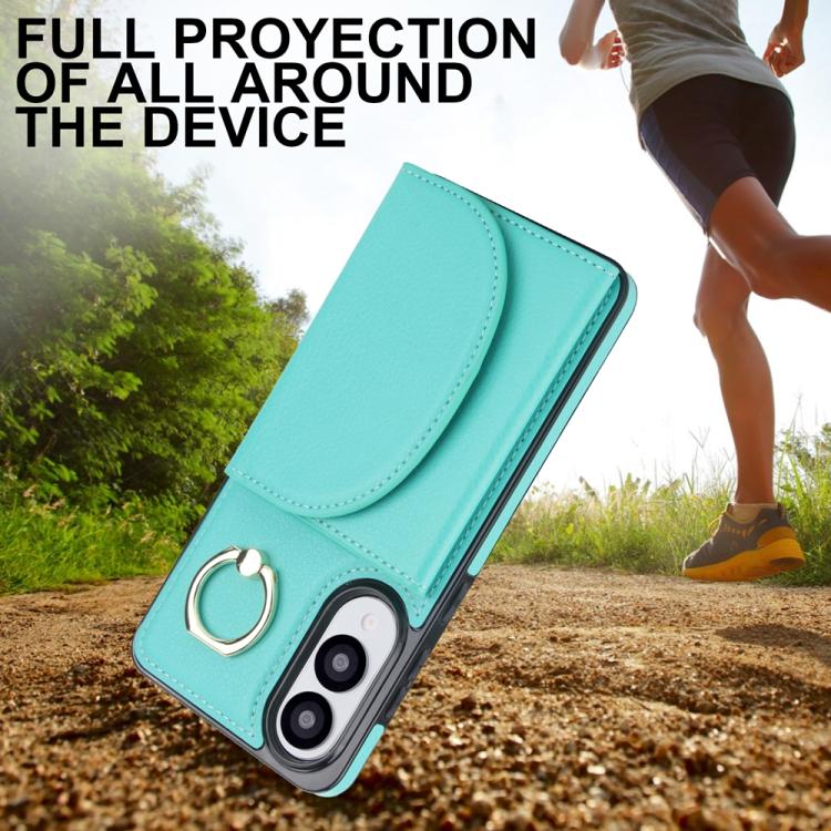 For Samsung Galaxy S25 Edge 5G Ring Holder Card Bag Skin Feel Phone Case