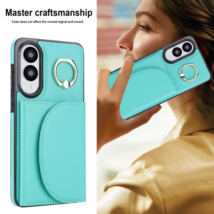 For Samsung Galaxy S25 Edge 5G Ring Holder Card Bag Skin Feel Phone Case