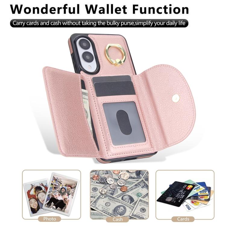 For Samsung Galaxy S25 Edge 5G Ring Holder Card Bag Skin Feel Phone Case