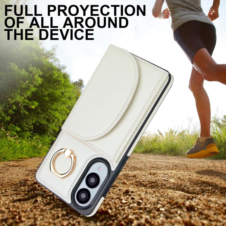 For Samsung Galaxy S25 Edge 5G Ring Holder Card Bag Skin Feel Phone Case