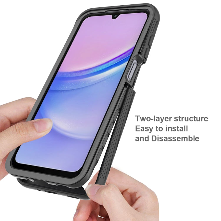 For Samsung Galaxy A16 5G Starry Sky Solid Color Shockproof TPU Clear PC Phone Case